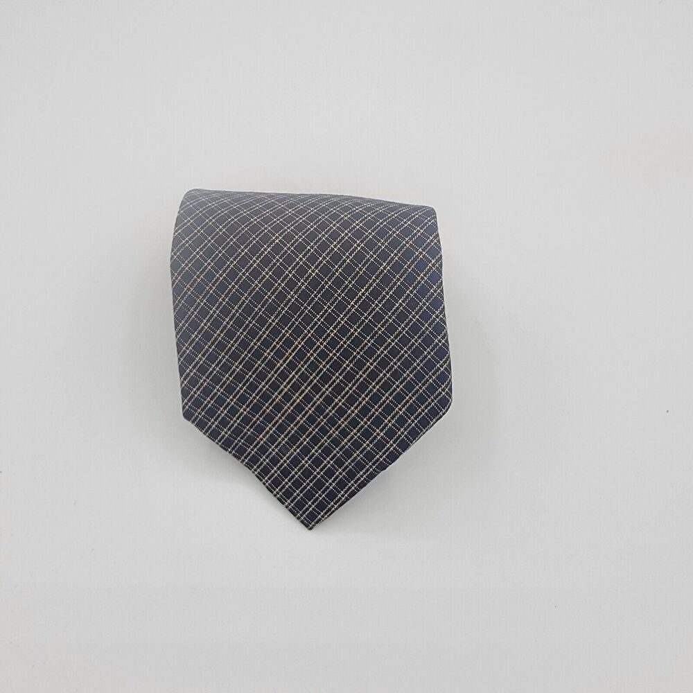 Necktie Mens Tango Max Raab Series Tie USA 56 By 4 Inch Cotten Grey Blue Vintage